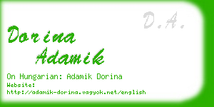 dorina adamik business card